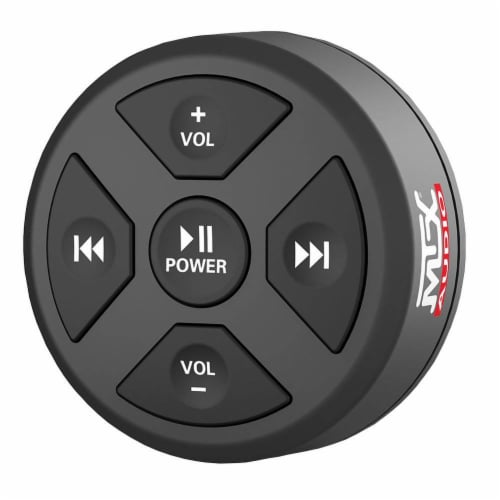 MTX MUDBTRC Universal Boat Motorcycle Bluetooth Audio Receiver & Remote Control Perspective: front