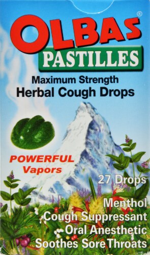 Olbas® Pastilles Hebral Cough Drops Perspective: front
