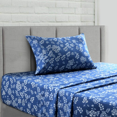 Lux Decor Collection Twin Size Sheets Set - Microfiber Deep Pocket Bed  Sheets - Navy Blue, Twin - QFC