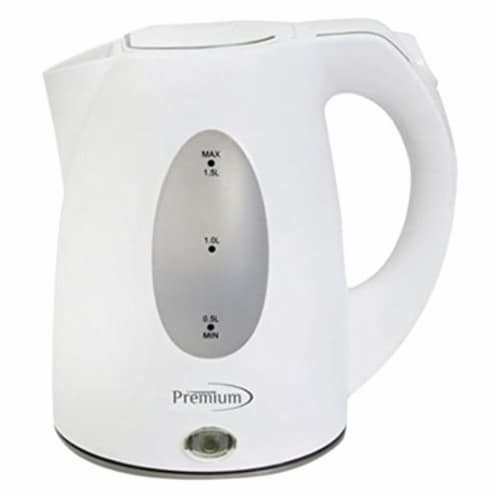 Precision Trading PTK5156 Stainless Steel Electric Tea Kettle- Black & Silver Perspective: front