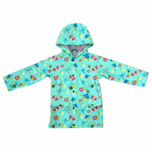 Mucky Wear Waterproof Children's Rain Coat Garden of Wings Perspective: front