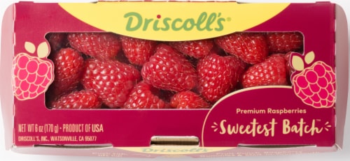 Driscoll's® Sweetest Batch Premium Raspberries Perspective: front