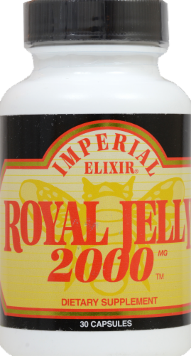 Imperial Elixir Royal Jelly 2000mg Capsules Perspective: front