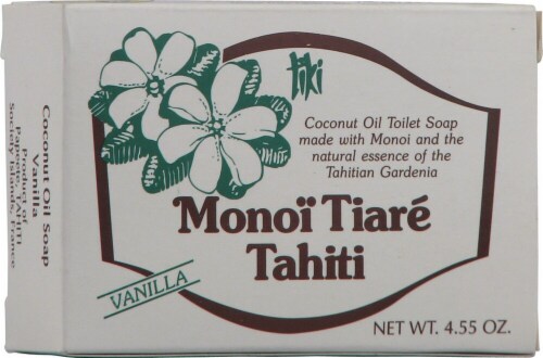 Monoi Tiare Tahiti Toilet Bar Soap Vanilla Coconut Oil Perspective: front