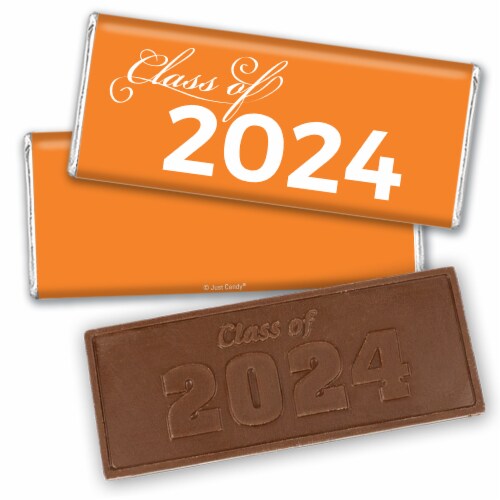 12ct Orange Graduation Candy Party Favors Class of 2024 Wrapped