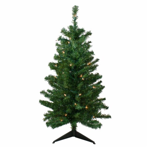 Northlight 3' Pre-Lit Medium Mixed Classic Pine Artificial Christmas Tree - Clear Lights Perspective: front