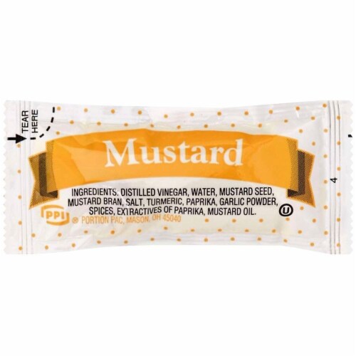 Portion Pac Mustard Packet Perspective: front