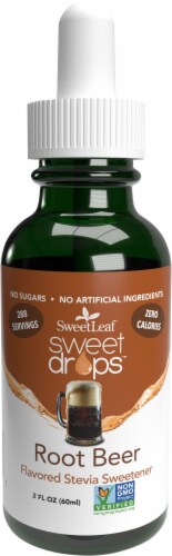 SweetLeaf Sweetener Sweet Drops Root Beer Liquid Stevia Perspective: front