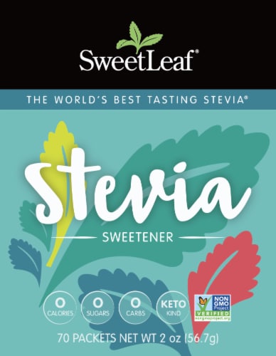 Sweetleaf® Natural Stevia® Sweetener Packets Perspective: front