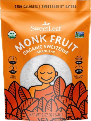 Sweet Leaf® Organic Monk-Fruit Sweetener Perspective: front