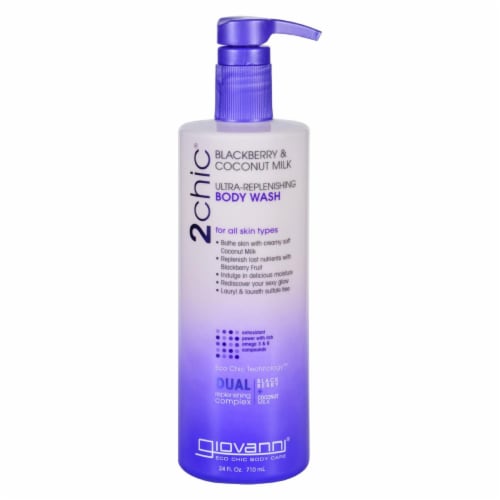 Giovanni Blackberry & Coconut Milk Ultra-Replenishing Body Wash Perspective: front