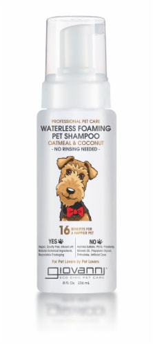 Giovanni® Professional Pet Care Oatmeal & Coconut Waterless Foaming Pet Shampoo Perspective: front
