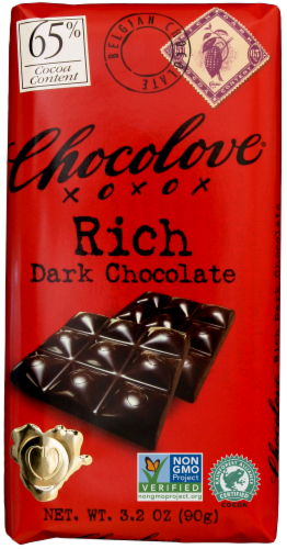 Chocolove Rich Dark Chocolate Bar Perspective: front