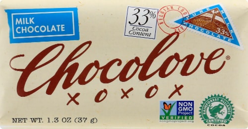 Chocolove Original Mini Milk Chocolate Bar Perspective: front