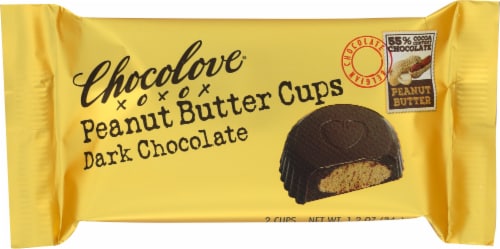 Chocolove Dark Chocolate Peanut Butter Cups Perspective: front
