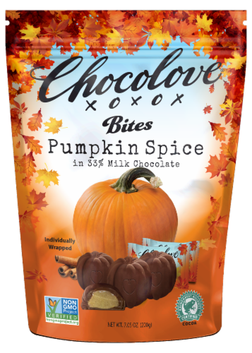 Chocolove® Milk Chocolate Pumpkin Spice Bites Perspective: front