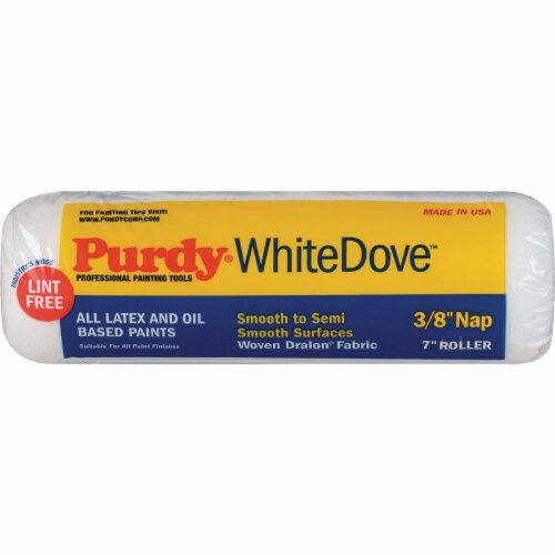 Purdy White Dove 7 In. x 3/8 In. Woven Fabric Roller Cover 14A670072 Perspective: front