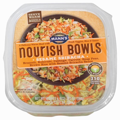 Mann's Nourish Bowls Sesame Sriracha Veggies & Rice Meal Perspective: front