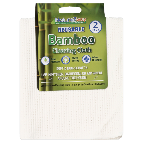 NatureZway Reusable Bamboo Cleaning Cloths Perspective: front