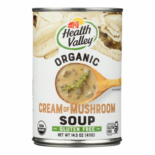 Health Valley Organic Soup - Mushroom Cream - Case of 12 - 14.5 oz. Perspective: front