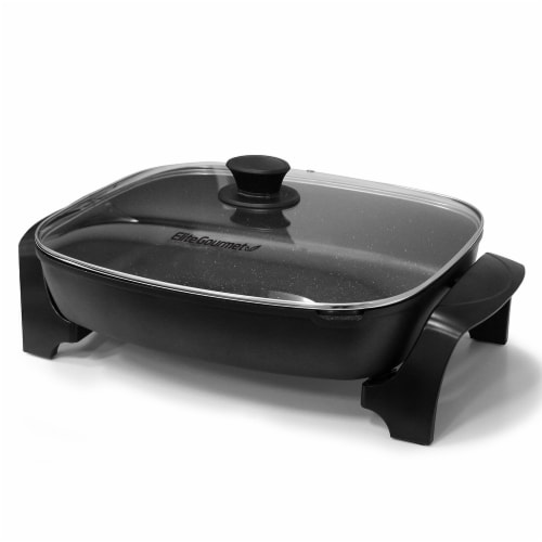 Elite Platinum Jumbo Electric Skillet with Easy-Pour Spout - Black, 8 qt -  Food 4 Less