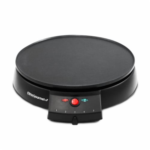 Elite by Maxi-Matic Nonstick Crepe Maker & Griddle - Black Perspective: front