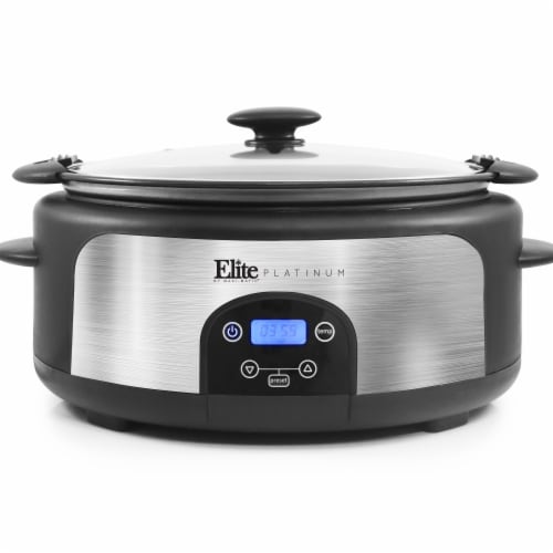 Elite Platinum Programmable Stainless Steel Slow Cooker with Locking Lid, 6  qt - Fred Meyer