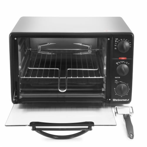 Elite 14-Slice Silver Convection Toaster Oven with Rotisserie (1500-Watt)  in the Toaster Ovens department at