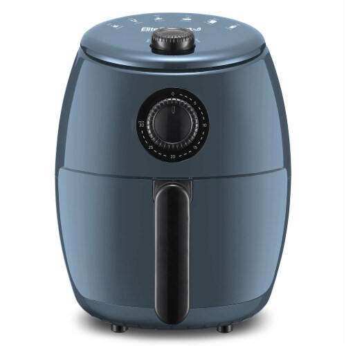 Elite Gourmet Hot Air Fryer - Blue Gray Perspective: front