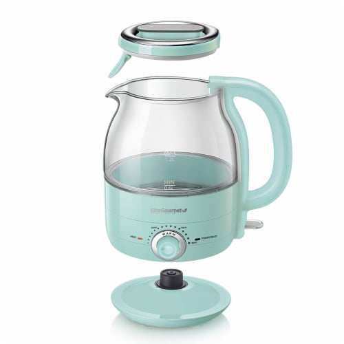 Elite Gourmet Electric Honeypot Glass Kettle - Mint Perspective: front