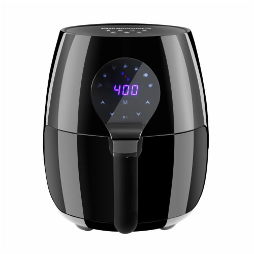 Elite Gourmet 5.3 Qt. Digital Air Fryer with 7 Menu Functions, Black Perspective: front