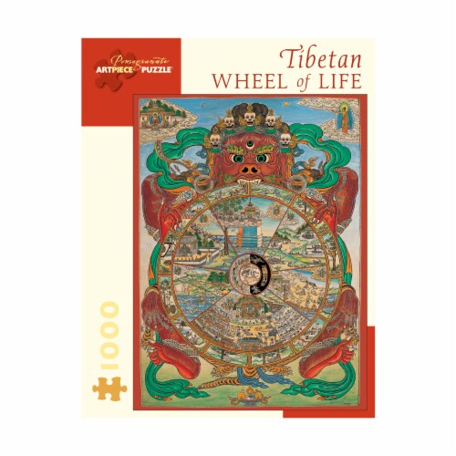 Pomegranate Communications Inc. Tibetan Wheel of Life Puzzle Perspective: front