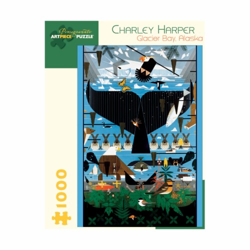 Pomegranate Communications Inc. Charley Harper Glacier Bay Alaska Puzzle Perspective: front