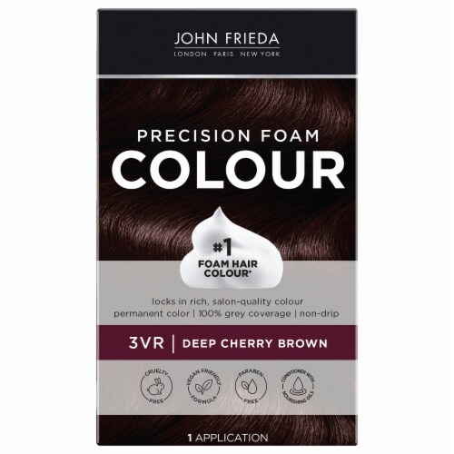 John Frieda Precision Foam Color Radiant Red® 3VR Deep Cherry Brown Hair Color Kit Perspective: front