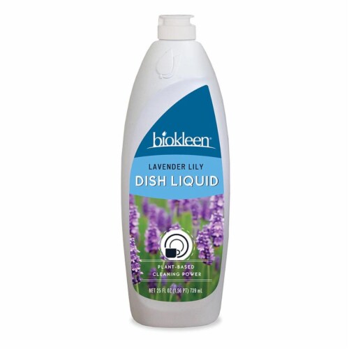 Biokleen 25 fl. oz Kitchen Cleaners Natural Dish Liquid&#44; Lavender Lily Perspective: front