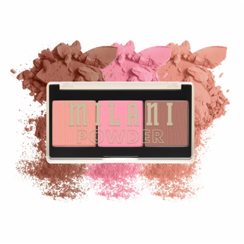 Milani Cheek Kiss Powder Blush Palette Vegan Formula 120 Golden Hour Glow Perspective: front
