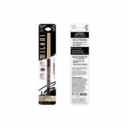 Milani Supreme Kohl Kajal Eyeliner Longwear 01 Blackest Black Perspective: front
