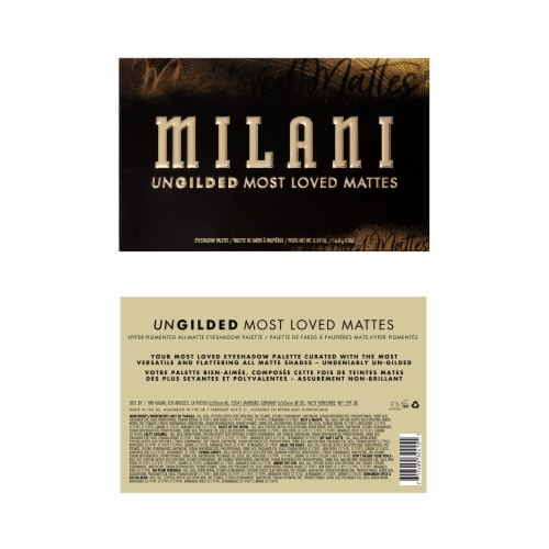 Milani Ungilded Eyeshadow Palette Most Loved Mattes Perspective: front