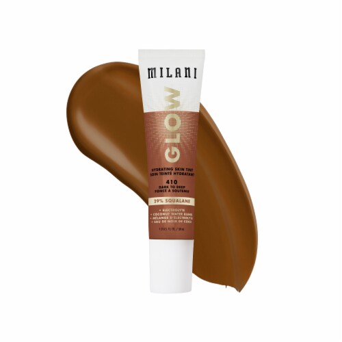 Milani Glow Hydrating Skin Tint With Sheer-To-Light Coverage 410 Dark to Deep Perspective: front