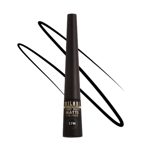 Milani Stay Put Tank Liquid Eyeliner Waterproof & Transfer-Proof Up to 12 Hour Wear 110 Black Perspective: front