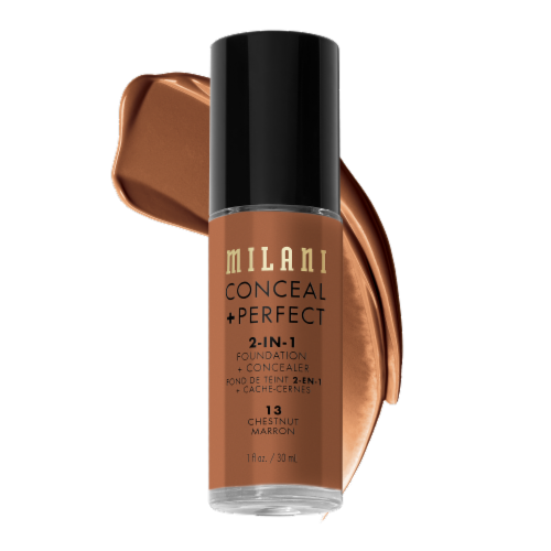 Milani Conceal + Perfect 2-in-1 Foundation & Concealer Medium to Full Coverage 13 Chestnut Perspective: front