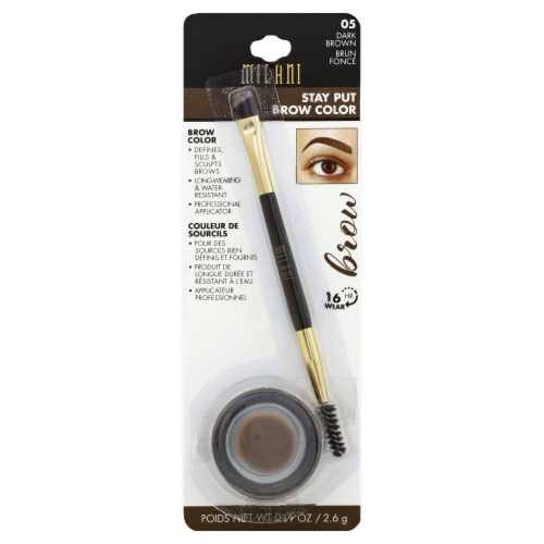 Milani Stay Put Brow Color Pomade Up To 16 Hour Wear 05 Dark Brown, 1 ...