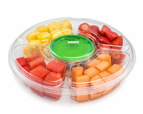 13 inch 4 Compartment Fruit Container with Dip Cup