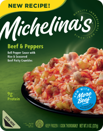 Michelina's® Beef & Peppers Frozen Meal Perspective: front