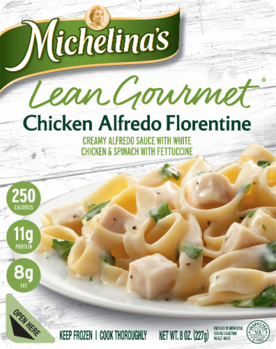 Michelina's® Lean Gourmet® Chicken Alfredo Florentine Frozen Meal Perspective: front