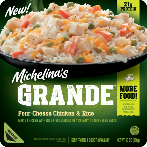 Michelina's Grande™ Four-Cheese Chicken and Rice Frozen Meal Perspective: front