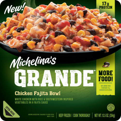 Michelina's Grande™ Chicken Fajita Rice Frozen Meal Perspective: front