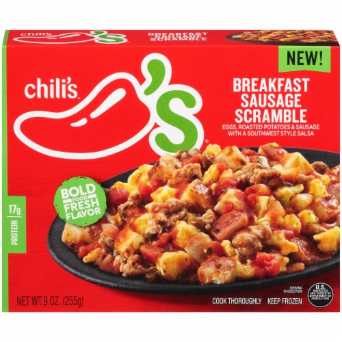 Chili's Breakfast Sausage Scramble Frozen Meal Perspective: front
