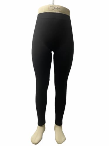 Legale Plush Lined Footless Tights - Black Perspective: front