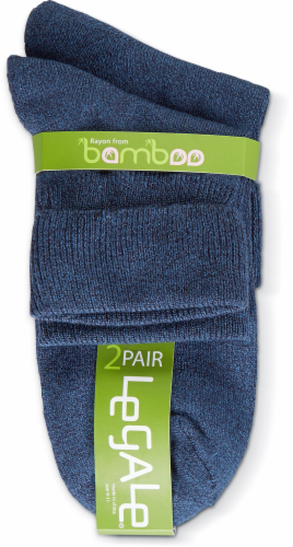 Legale Women's Turncuff Socks - 2 Pack - Denim Perspective: front